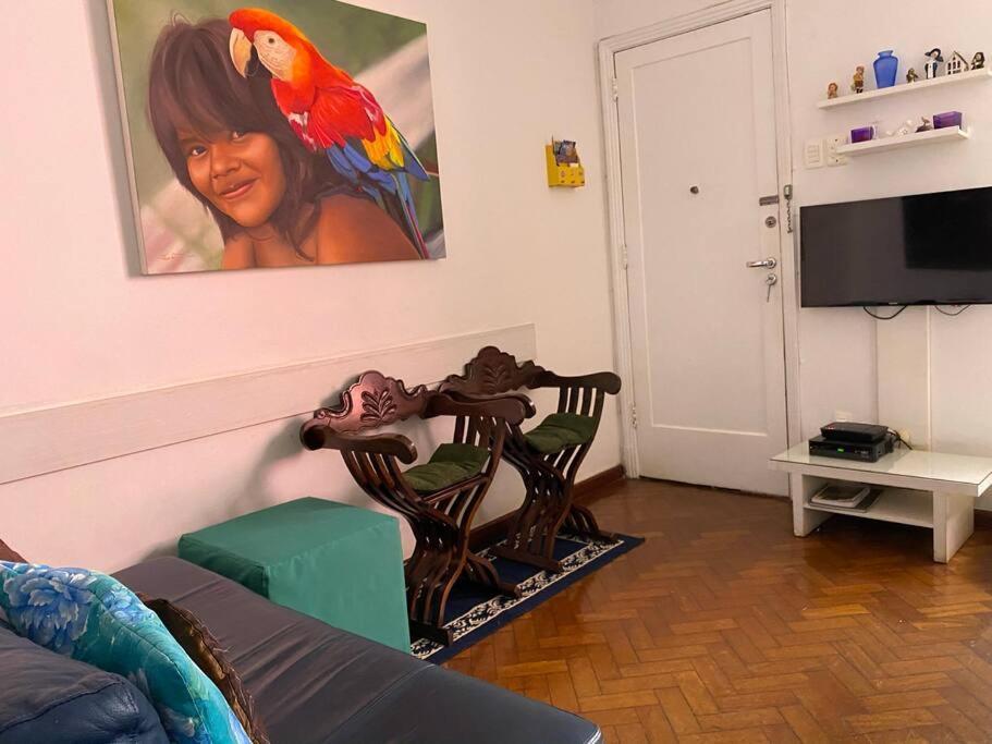 ריו דה ז'ניירו Charmoso Apartamento Na Av. Atlantica, Copacabana מראה חיצוני תמונה
